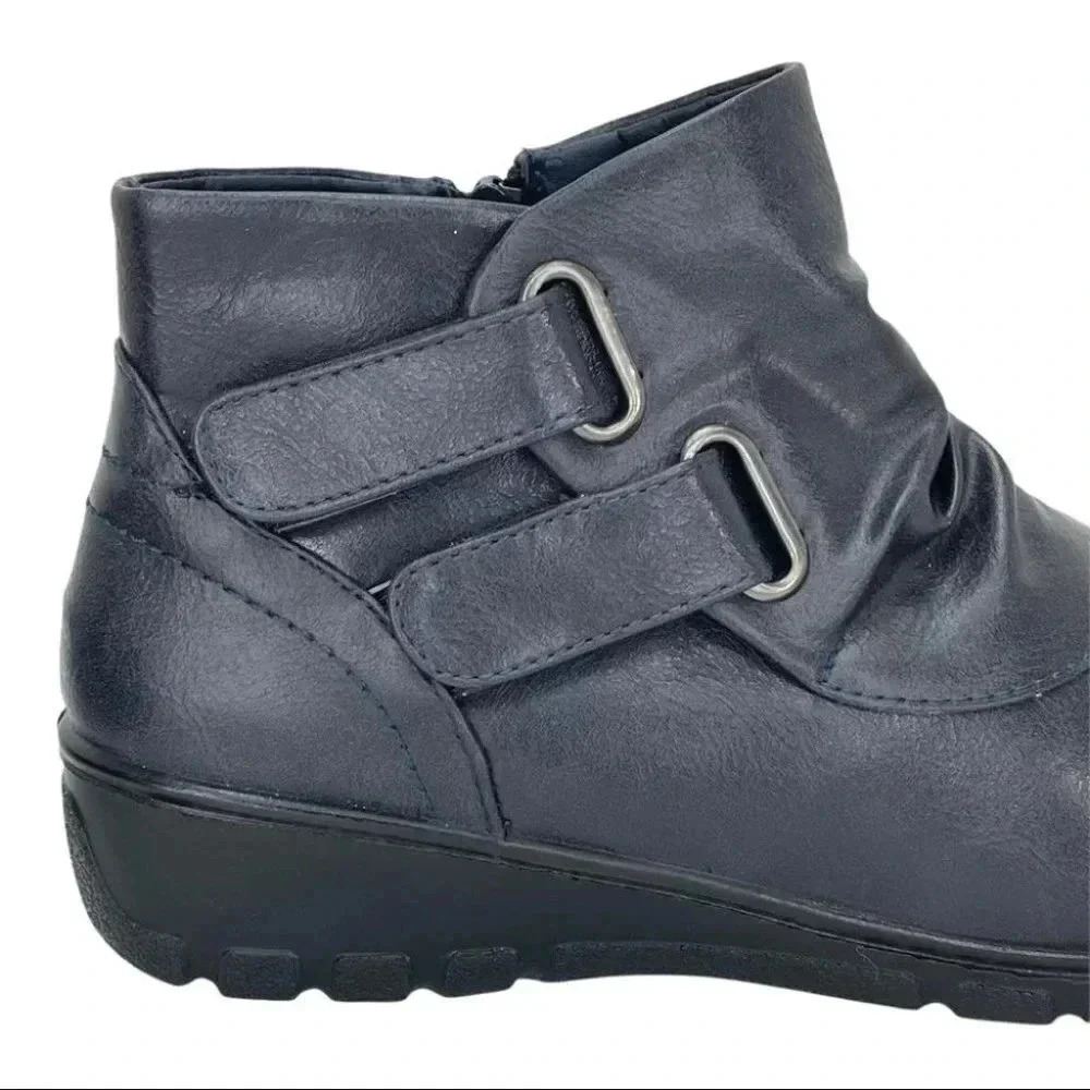 NWOB Easy Street Franny Navy Womens Ankle Boot Size 7.5N - Picture 7 of 12